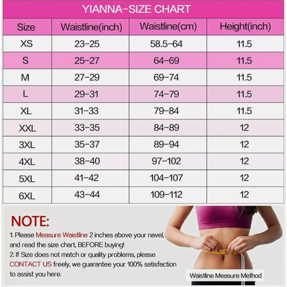 NEW Yianna Waist Trainer Underbust Latex Sport Girdle Corset XS - Picture 11 of 13